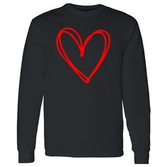 - MENS LONG SLEEVE T-SHIRT T-SOFT: The Men (Unisex) T-shirt is a soft Crew-neck One of the softest T-shirt you will ever feel. OUR MEN (UNISEX) T-SHIRTS ARE ALL CREW-NECKS WE CAN SUBSTITUTE MEN (UNISEX) CREW-NECKS FOR WOMEN V-NECK UPON REQUEST. ALSO AVAILABLE IN RED, GREEN, GRAY, WHITE & BLACK T-SHIRTS WE ALSO HAVE THE PRINT IN WOMEN T-SHIRTS, OR HOODIES, OR CREWNECK SWEATSHIRTS **PLEASE COMPARE ADULT SIZE CHARTS TO T-SHIRTS YOU CURRENTLY HAVE, THIS ALWAYS WORKS BEST WITH ALL OF OUR HAPPY CUSTOM Happy Anniversary Wife, The Heart Of Man, Men's Long Sleeve T-shirt, Love Family, Valentine Day Love, Boyfriend Girlfriend, Happy Anniversary, Size Charts, Black Tshirt