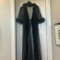 Agent Provacateur Marabou Robe .. Tag Is Cut Out Agent Provacatuer, Agent Provocateur, Sleepwear Robe, Women's Intimates, Cut Out, Women Shopping, Black