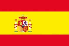 the flag of spain is shown in red and yellow