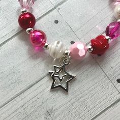 American DIY Star Charm Bracelet Birthday or Slumber Party Favor Bracelet Doll Party Birthday Doll Party Activity DIY Star Bracelet - Etsy Whimsical Pink Bracelets For Birthday, Cute Bracelets For Valentine's Day Party, Cute Beaded Bracelets For Valentine's Day Party, Whimsical Pink Charm Bracelet For Birthday, Personalized Pink Whimsical Bracelet, Personalized Whimsical Pink Bracelet, Whimsical Personalized Pink Bracelet, Cute Charm Bracelet For Birthday And Valentine's Day, Playful Pink Charm Bracelet For Birthday