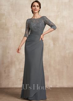 JJ's House Mother of the Bride Dresses (225538) | JJ's House Brides Mother Dress, Bride Silhouette, Bride Dress Lace, Chiffon Ruffle Dress, Lace Bride, Mother Of Groom Dresses, Mob Dresses, Dresses Chiffon, Column Dress