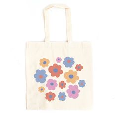 Looking for a cute tote bag to carry all your essentials this summer? This cute Colorful Daisies bag will be perfect to add to your collection. Perfect for a day at the beach or every day life! Simple Tote Bag Design Paint, Tote Bag Summer Design, Simple Tote Bag Pattern Free, Paint Tote Bag Ideas Easy, Simple Tote Bag Design, Painting Tote Bag Ideas, Tote Bag Painting Ideas Easy, Canvas Tote Bag Painting, Painted Tote Bag Ideas