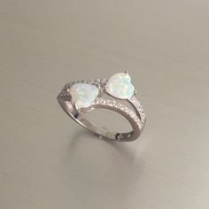 M_590e73252fd0b7763408fc74 Index Ring, Opal Heart Ring, Double Heart Ring, White Lab, Thumb Ring, Double Heart, Thumb Rings, Ring Promise, Pinky Ring