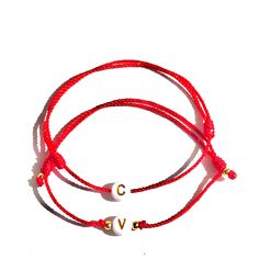 ✭ This adorable red string bracelet is perfect for women, kids, and babies! It features a personalized initial letter and optional gold-filled or sterling silver accent balls for a touch of sparkle. The bracelet adjusts easily with two sliding knots, making it super comfortable to wear. Plus, it's waterproof, so you can keep it on while bathing or swimming. Enjoy free shipping within the USA, and it's ready to ship today, making it a great gift or treat for yourself! ♡ 𝗕𝗹𝗲𝘀𝘀𝗶𝗻𝗴 𝗰𝗮𝗿𝗱 Adjustable Red Friendship Bracelets With Letter Beads, Adjustable Red Bracelet With Letter Beads, Trendy Adjustable Bracelets With Initials, Red Name Bracelet With Letter Beads For Gift, Trendy Personalized Red Friendship Bracelets, Personalized Adjustable Red Name Bracelet, Casual Red Friendship Bracelets With Letter Beads, Personalized Red Adjustable Name Bracelet, Personalized Red Letter Beads Bracelet