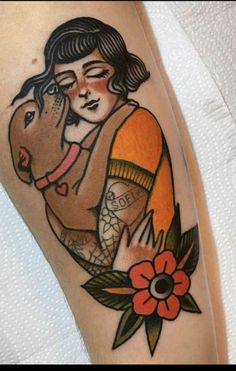 Jessica O, Dog Portrait Tattoo, Pin Up Tattoos, Traditional Tattoo Art, Baby Tattoos