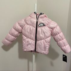 Light Pink Color Has A Hood And Side Pockets Fleece Lined Body And Faux Fur Lining In Hood Ynf 12754 Nike Hooded Puffer Jacket For Spring, Nike Long Sleeve Puffer Jacket For Cold Weather, Nike Pink Long Sleeve Outerwear, Nike Coat, Mickey Mouse Wallpaper Iphone, Pink Coats, Mouse Wallpaper, Pink Coat, Light Pink Color