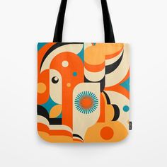 Abstract Girl, Bag Art, Retro Geometric, Cute Tote Bags, Landscape Illustration, Towels Design, Reusable Grocery Bags, Beach Tote Bags, Beach Tote