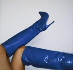 Skor Sneakers Nike, Skor Sneakers, Blue Aura, Dr Shoes, High Heeled Boots, Picture Inspiration, Blue Boots