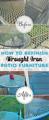 how to refinish wrought iron patio furniture