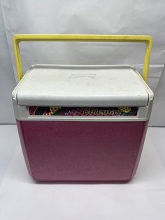 1 pre owned Vintage Retro Coleman Cooler With Handle #1218. Plastic can/lunch cooler with flip open lid & 2 cup holders on lid underside. Lightweight and durable plastic. 12 hour insulation time. No lid lock with handle. See photos. From the 1970's to 1980's era. Cooler has signs of use but still functions like new! See photos Stored in a smoke-free home. Ready to ship! Always down to bundle items. Feel free to reach out with any questions or offers Coleman Cooler, Port Huron, Lunch Cooler, Photo Store, Cup Holders, Coolers, Gift Registry, Gift Baskets, Cup Holder