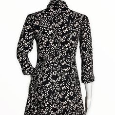 Nwt Never Worn. Mini Shirt Dress With Waist Band. 100 % Viscose Black And Cream Animal Print Runs Smaller. More Like A M-L. Please Check Measurements. Fall Floral Print Dresses With 3/4 Sleeve, Chic Floral Print Dress With 3/4 Sleeves, Fall Dresses With 3/4 Sleeves, Elegant Spring Shirt Dress With 3/4 Sleeves, Elegant 3/4 Sleeve Shirt Dress For Spring, Elegant Shirt Dress With 3/4 Sleeves For Spring, Chic 3/4 Sleeve Fall Dresses, Elegant Fall Shirt Dress With 3/4 Sleeves, Fitted Half Sleeve Shirt Dress