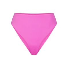 SIGNATURE SWIM MID WAIST BOTTOMS | NEON ORCHID Pink High-cut Leg Bottoms For Pool, Pink Stretch Swimwear With High-cut Leg, Pink High-cut Leg Swimwear For Beach, Pink High-cut Leg Beach Swimwear, Pink High-cut Leg Stretch Swimwear, Pink Stretch High-cut Leg Swimwear, Pink Seamless Bottoms For Pool, Pink Seamless Pool Bottoms, Pink Fitted Swimwear With High-cut Leg