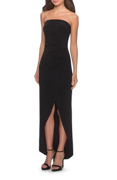 La Femme 10 black soft jersey gown#littleblackdress #blackdress #style #fashion #classicstyle #sleevelessdress #trendy