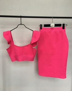 Date Night Bandage Skirt Set FancySticated Pink Two-piece Skirt For Party, Chic Stretch Pink Crop Top, Chic Pink Stretch Crop Top, Fitted Pink Two-piece Dress For Spring, Summer Party Sets With Crop Top, Summer Party Crop Top Set, Stretch Pink Crop Top For Night Out, Pink Stretch Crop Top For Night Out, Pink Sleeveless Crop Top For Night Out