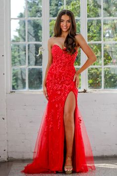 Festive Gala Dress With Fitted Bodice, Festive Full-length Prom Dresses, Festive Full Length Prom Dresses, Festive Evening Dress With Sweep Train And Fitted Bodice, Festive Maxi Length Dress For Prom, Festive Floor-length Prom Dress, Festive Red Dress For Banquet, Red Festive Maxi Dress For Prom, Festive Red Maxi Dress For Prom