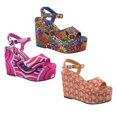 Nu Shuz Key West Multicolor Floral Print Ankle Strap Ultra Platform Wedge Sandal A Fashion-Forward Pair Of 60s 70s Hippie Bohemian Vibe Sandals Is The Perfect Touch Of Dramatic Boho Chic For Spring Summer Features: Brand: Nu Shuz Key West Style: Flower Power Color: Multi Bright Floral Heeled Wedge 4” 1.75” Platform Secure Ankle Strap Styling Adjustable Buckle Round Peep Toe Chunky Platform Wedge Cushioned Footbed True To Size Nu Shuz Key West Groovy Floral Print Ultra Platform Wedge Sandal