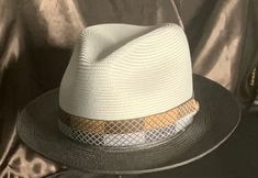 SOLD OUT Mens mulitcolor Stetson summer wide brim fedora ( mostly gray) Gray Beach Hat For Spring, Gray Spring Vacation Hat, Fitted Gray Summer Hat, Gray Flat Brim Hat For Summer, Gray Curved Brim Vacation Hat, Gray Short Brim Fedora For Spring, Gray Fedora With Curved Brim For Summer, Gray Brimmed Hat For Vacation, Gray Brimmed Sun Hat For Summer