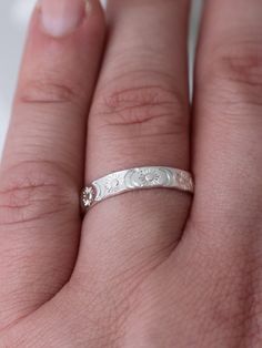 "Copy and paste into your browser, get 15% off ➔ https://bit.ly/VD15OFF The sun and moon stacking ring, this adorable ring is the perfect accessory for everyday wear. DETAILS: -Each ring is hand stamped -Ring is Sterling Silver -4mm in thickness You will receive one hand-stamped sterling silver ring filled with no enamel finish. **Every item is handmade, this means that each will be unique and may not look EXACTLY like the picture, but it will look very similar ➡ORDER PROBLEMS If there are any problems with your order please contact me, my goal is for you to be happy with your products and I will do what I can to help! ➡BULK ORDERS I gladly make bulk orders! For every bulk order of 15+, there is a special discount. The more you order, the more you save! Message me with what you have in min Rings For Sisters, Rings For Best Friends, Hand Stamped Ring, Best Friend Birthday Gift, The Sun And Moon, Celestial Sun, Birthday Gift Ring, Friend Birthday Gift, Silver Rings Simple