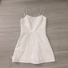 Zara’s Women White Mini Short Sleeveless Dress New Condition, Never Worn Size: S Perfect For Beach, Lunch, Brunch, Graduation White Cami Sundress Mini Dress, White Cami Sundress, White Sundress With Straight Neckline For Brunch, Zara Summer Sundress With Spaghetti Straps, Zara Summer Mini Dress With Spaghetti Straps, Zara Summer Mini Dress Lined, Zara Sleeveless Mini Dress For Vacation, Zara Sleeveless Cotton Mini Dress, Zara Sleeveless Mini Dress For Day Out