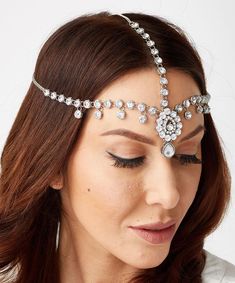 Head Chain Silver Hair Jewelry Boho Wedding Boho Bride Bohemian Jewelry Head Jewelry hair Chain for