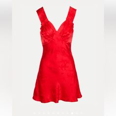 Brand New With Tags Realisation Par Roxy Dress Realisation Par Dress, Studio 54 Outfits, Red Slip Dress, Roxy Dress, Realisation Par, Red Dragon, Silk Mini Dress, Classic Dress, Red Mini Dress