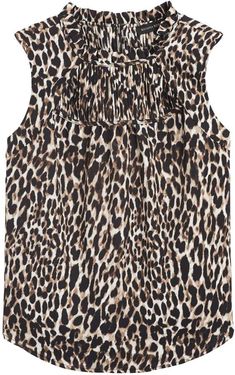 Banana Republic JAPAN EXCLUSIVE Pin-Tuck Top Leopard Print Modern Feminine, Top Banana, Iconic Style, Feminine Look, Pin Tucks, Style Icons