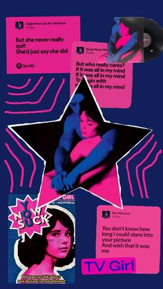 an image of the back side of a blue and pink poster