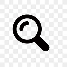 a magnifying glass icon on a white background