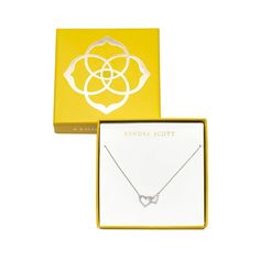 It's double the hearts and all the love for the Anna Heart Interlocking Pendant Necklace. Dainty and oh-so-sweet, this interlocking style makes for the cutest gift for your daughter, mother, bestie, or permanent plus one. Designer, founder, and philanthropist Kendra Scott started her company in 2002, just three months after her first son was born. Her commitment to innovation, quality, customer service, and detail has taken her from a small startup to a billion-dollar brand. Kendra Scott is know Heart-shaped Jewelry For Mother's Day With Gift Box, Heart-shaped Jewelry For Mother's Day In Gift Box, Heart-shaped Jewelry In Gift Box For Mother's Day, Sterling Silver Jewelry With Gift Box For Mother's Day, Sterling Silver Jewelry In Gift Box For Mother's Day, Mother's Day Jewelry With Heart Charm For Birthday Gift, Heart-shaped Jewelry With Gift Box For Anniversary, Heart Jewelry With Gift Box For Anniversary, Heart-shaped Jewelry Gift Box For Anniversary