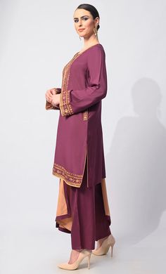 Indulge in the epitome of ethnic elegance with our exquisite 3-piece Salwar Kameez set. Intricately crafted, the Kameez boasts machine embroidery, handwork motifs, and delicate moti and CD embellishments adorning the front placket, exuding opulence and sophistication. Enhancing its allure, the Kurta features side pockets for modern convenience and intricate handwork detailing on the hem for added charm. Accompanied by a Piping matching dupatta, this ensemble effortlessly blends tradition with co Formal Sets With Intricate Embroidery Unstitched, Traditional Straight Kurta Palazzo Set With Dabka Work, Eid Semi-stitched Palazzo Set With Resham Embroidery, Eid Embroidered Georgette Sets, Resham Embroidered Sets For Eid, Formal Unstitched Palazzo Set With Intricate Embroidery, Eid Sharara With Intricate Embroidery And Straight Kurta, Unstitched Anarkali Formal Sets, Formal Anarkali Unstitched Sets