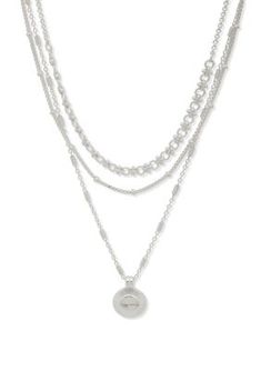 This chic multirow necklace from Nine West is perfect for everyday wear. | Nine West Silver Tone 16" Multirow Necklace Elegant Summer Jewelry For Layering, Chic Silver Multi-strand Necklaces, Modern Silver Multi-strand Jewelry, Chic Multi-strand Silver Necklaces, Modern Multi-strand Silver Jewelry, Trendy Summer Jewelry For Layering, Trendy Summer Layering Necklaces, Trendy Summer Layering Jewelry, Adjustable Silver Layered Necklace