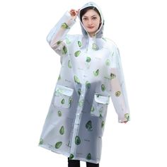 PRICES MAY VARY. 1. SAFE & REUSABLE: Our emergency plasic rain gear is 0.16mm thick, made of 100% EVA new material, eco-friendly, non-toxic, no smell, thick but lightweight, breathable, comfortable, wrinkle-free, 100% waterproof, quick-drying. 2. FASHION: Raincoat adopts fashionable printed patterns,Avocado and Unicorn design. Beauty should not diminish on rainy days. With this raincoat on, you are a sight in the rain. 3. 3 SIZES: XL,L,M size.More suitable size, more considerate to wear, perfect White Hooded Raincoat For Rainy Season, Hooded Multicolor Raincoat For Rainy Weather, Multicolor Hooded Raincoat For Rainy Weather, Hooded Multicolor Raincoat, Oversized Hooded Raincoat For Rainy Season, Long Sleeve Raincoat For Rainy Weather, Green Outerwear For Rainy Weather, Green Rainy Season Outerwear, White Raincoat For Rainy Fall Weather