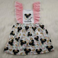 Size 2t (S) Size 3t (M) Size 4t (L) Size 5-6t (Xl) Size 6-7 (2xl) New Boutique12 Spring Casual Minnie Mouse Dress, Sleeveless Minnie Mouse Dress For Spring, Cute Minnie Mouse Spring Dress, White Minnie Mouse Summer Dress, Spring Cotton Minnie Mouse Dress, Minnie Mouse Dresses, Ruffle Lace Dress, Mouse Cute, Minnie Mouse Dress