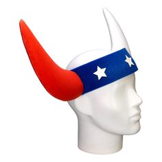 This USA Long Horns Headband will definitely make you stand out at your next Party, Hora Loca, Wedding, Corporate Event, Birthday, Quinceanera, or Halloween Party! It can be used as a wedding hats, top hats, photo booth props, or a party favor. Novelty Costume Hat For Costume Party, Fun Adjustable Costume Hats And Headpieces For Themed Events, Fun Adjustable Costume Hats For Themed Events, Themed Party Headband Costume Hats, Fun Adjustable Costume Accessories For Birthday, Red Novelty Costume Accessories For Themed Events, Fun Party Headband Costume Accessories, Fun Party Costume Accessories: Headband, Adjustable Themed Costume Accessories For Birthday