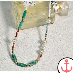 Beach Necklace Womens: Add a Touch of the Sea to Your Style If you love the sea and want to bring a piece of it into your everyday style, our Beach Necklace Womens is the perfect accessory for you. This stunning necklace is designed for passionate sea lovers like you, who want to showcase their love for the ocean through their style. With its nautical theme and elegant design, this necklace is a must-have addition to your jewelry collection. Our Beach Necklace Womens is part of our Beach Necklac Beach Necklace, Trendy Beach, Sea Lover, Get Ready For Summer, Beach Necklaces, Woven Bracelets, Beach Look, Stunning Necklace, Nautical Theme