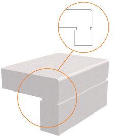 the top part of a white box with an orange circle around it