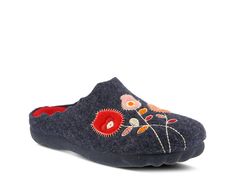 Flexus by Spring Step-Wildflower Slipper Slip into something more comfortable like the Wildflower indoor/outdoor slipper from Flexus by Spring Step. Indoor Outdoor Slippers, Sketchers Sneakers, Slide Slipper, Wild Flowers, Customer Service, Slippers, Slip On, Navy, Handbags