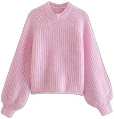 a pink sweater is shown on a white background