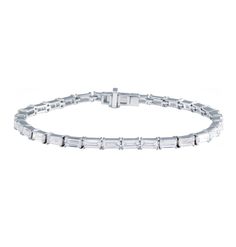 This 6 1/5 Carat Baguette Diamond Tennis Bracelet is not just jewelry; it's a timeless symbol of luxury. The combination of baguette diamonds and the richness of 14K gold creates an enduring piece that stands as a testament to refined taste and style.Elevate your jewelry collection with the timeless beauty of our 6 1/5 Carat Baguette Diamond Tennis Bracelet in 14K Solid Gold—a dazzling showcase of baguette diamonds and gold that embodies luxury and sophistication.✪ MATERIAL• 14K SOLID GOLD (Stam Formal Baguette Bracelet With Diamond Accents, White Gold Baguette Diamond Bracelet, White Gold Baguette Diamond Bracelet For Anniversary, Classic Silver Baguette Diamond Bracelet, Formal White Gold Baguette Diamond Bracelet, Formal Baguette Diamond Bracelet With Accents, Classic Emerald Cut Baguette Diamond Tennis Bracelet, Classic White Gold Baguette Bracelet, Formal Diamond Baguette Bracelet