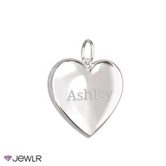 Beautiful and classic, this heart locket charm features places for two photos and a snap-clasp closure. Personalize yours with meaningful engravings and upload your photos to be printed and inserted, or add your own at home. This keepsake charm is available in sterling silver, 18K gold-plated silver, and 10K white or yellow gold and fits our fine-link chains or one of your own.

We will print your photos on your choice of photo-quality paper or sterling silver metal, cut them to fit, and careful Personalized White Gold Charms For Valentine's Day, Elegant Engraved Charms For Mother's Day, Engraved White Gold Charms For Anniversary, Classic Personalized Charms For Anniversary, Classic Personalized Silver Charms, Personalized Sterling Silver Heart Necklace Keepsake, Personalized White Gold Charms For Mother's Day, Personalized Silver Heart Pendant Charms, Personalized Sterling Silver Heart Pendant Charms