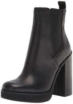 PRICES MAY VARY. Steve Madden Leather Upper Material Synthetic Lining and Sole Square Closed Toe Tall Block Heel Booties Outfit, Slip On Boots, Platform Heels Chunky, Cute Boots, Chunky Block Heels, Comfortable Boots, Ankle Bootie, Chelsea Boot, Boots Outfit