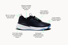 Women's Medical Sneakers - Black - Clove Shoes Sporty Black Slip-resistant Slip-on Sneakers, Functional Black Slip-on Slip-resistant Sneakers, Functional Black Slip-resistant Slip-on Sneakers, Comfortable Black Walking Shoes With Ortholite Insole, Black Round Toe Walking Shoes For Light Exercise, Comfortable Slip-resistant Black Walking Shoes, Comfortable Black Slip-resistant Walking Shoes, Black Functional Slip-on Sneakers With Arch Support, Black Walking Shoes With Round Toe For Light Exercise