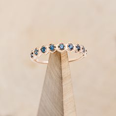 Whimsical Wedding Ring, Staghead Designs, Stacking Bands, Whimsical Wedding, Detailed Ring, London Blue Topaz, Blue Topaz Ring, London Blue, Pretty Jewellery