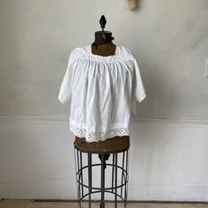 French CHOIR shirt Vintage White Blouse with lace  RARE Beautiful textile from France by TheTextileTrunk on Etsy White Cotton Blouse For Gatherings, White Cotton Tops For Gatherings, Cotton Peasant Top With Lace Trim For Daywear, Fitted Cotton Tops For Gatherings, Cotton Lace Patchwork Top For Daywear, Cotton Tops With Lace Trim For Daywear, Cotton Blouse With Lace Patchwork For Daywear, Broderie Anglaise Lace Top For Daywear, Short Sleeve Cotton Blouse With Lace Patchwork