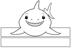 a drawing of a smiling shark with its mouth open and eyes wide open, sitting on the edge of a wall