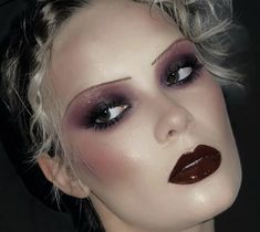 Dark Cabaret Makeup, Vampy Lip Combo, New Romantic Makeup, Whimsy Makeup, Dracula Makeup, Editorial Makeup Photography, Era Makeup, Cabaret Makeup, Whimsical Gothic