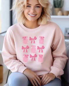 This coquette-style pickles sweatshirt is a perfect sweater for you or as a gift! This sweater is designed with a loose fit, or you can size up for an even cozier fit!  Join our VIP mailing list for a FREE book journal and an exclusive discount coupon!  Copy/paste this link in your browser to sign up: --> https://liamandlore.com/pages/email 🤍 True to size unisex sizing: refer to size chart in photos for measurements 🤍 Loose fit 🤍 50% Cotton 50% Polyester 🤍 Medium heavy fabric 🤍 Ribbed knit Cute Long Sleeve Tops As Gift, Cute Long Sleeve Sweater For Gift, Cute Long Sleeve Tops As A Gift, Pink Long Sleeve Top As A Gift, Pink Long Sleeve Top Suitable For Gifting, Casual Sweatshirt As Gift, Pink Top As Gift For Fall, Pink Top As Fall Gift, Spring Gift Long Sleeve Sweatshirt