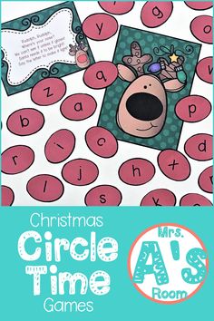 christmas circle time games for kids to practice letters and numbers with their own name recognition