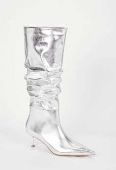 ShoeDazzle SILVER female Fashion >> Shoes >> Boots & Booties >> Slouch Faux Leather regular Metallic Sharidan Heeled Boot Fashion Shoes Boots, Shoe Dazzle, Female Fashion, Shoes Boots, Heeled Boots, Bootie Boots, Fashion Shoes, Heel Height, Shoe Boots