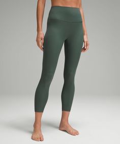 lululemon Align™ Ribbed High-Rise Pant 25" | Women's Pants | lululemon Olive Leggings, Feeling Nothing, Sports Skirts, Low Impact Workout, Lululemon Align, High Rise Pants, Seamless Leggings, Tight Leggings